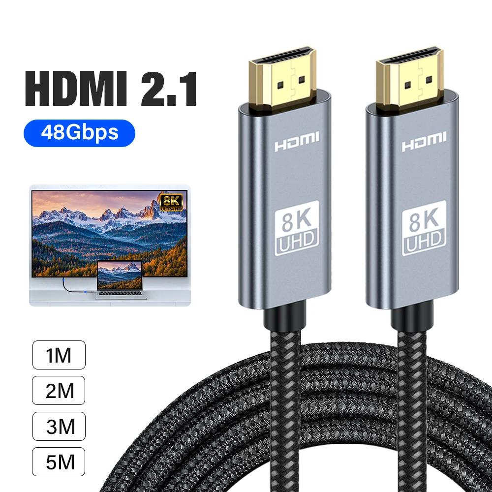 HDMI 2.1 ̺ HDMI ڵ 2 1 ̺, 8K 60Hz 48Gbps eARC ARC HDCP ʰ HDR, HD TV Ʈ  PS4/5 2m 3m 5m